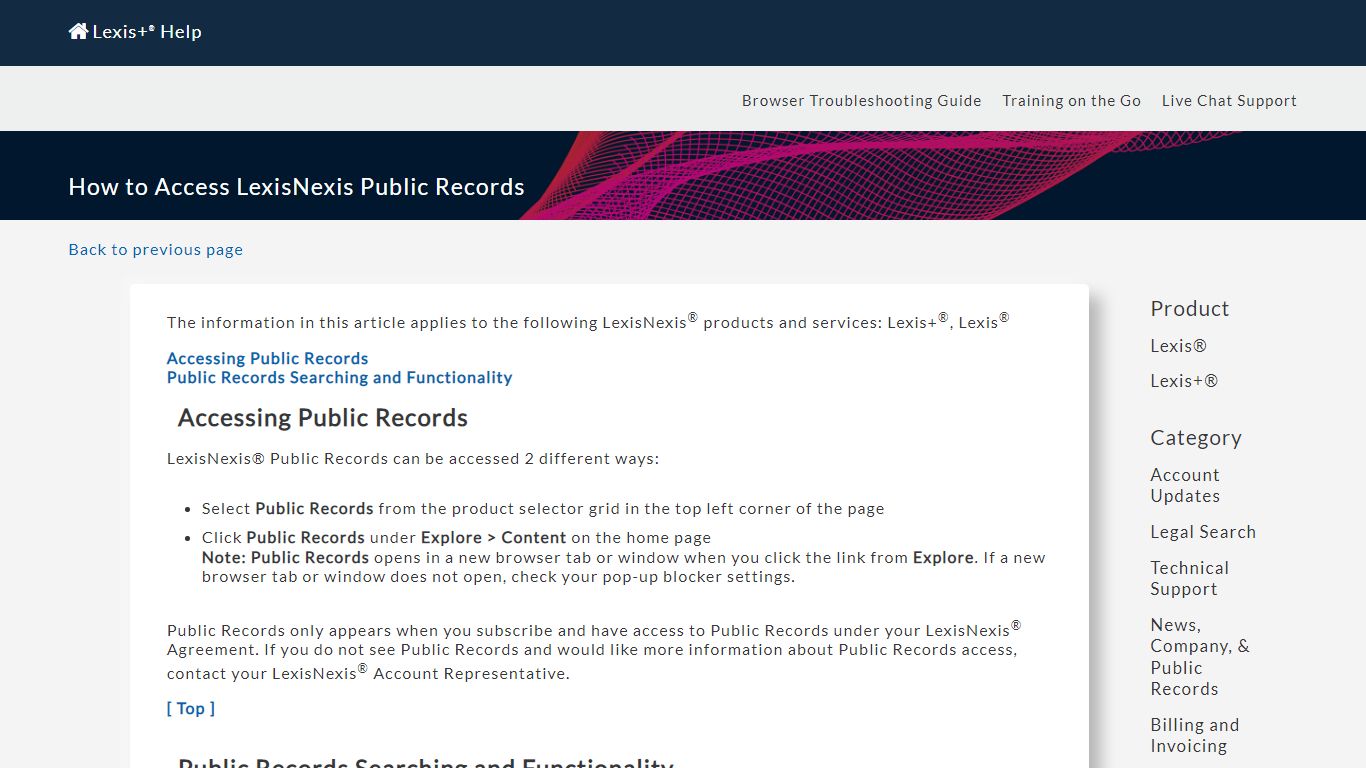 How to Access LexisNexis Public Records - lexisnexis.custhelp.com