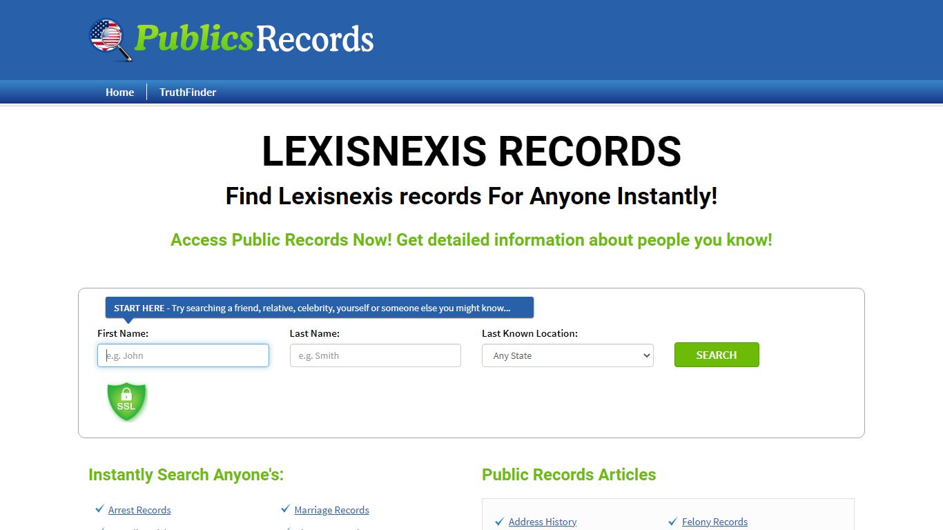 Find Lexisnexis records For Anyone Instantly!